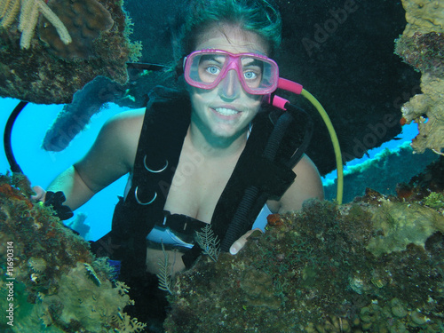 Underwater female scuba diver © sgcallaway1994