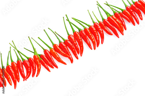 red chili in a row