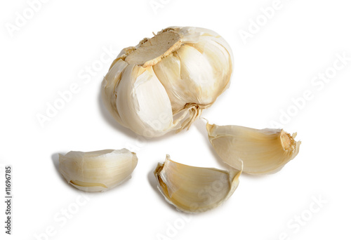 Garlic isolated on white background..