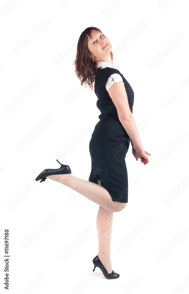 young beautiful woman on a white background young beautiful woman on a white background