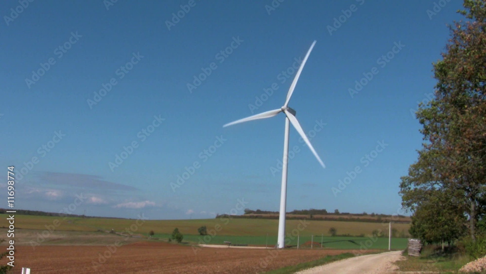 wind mill on blue sky during the autumn wind mill on blue sky during the autumn