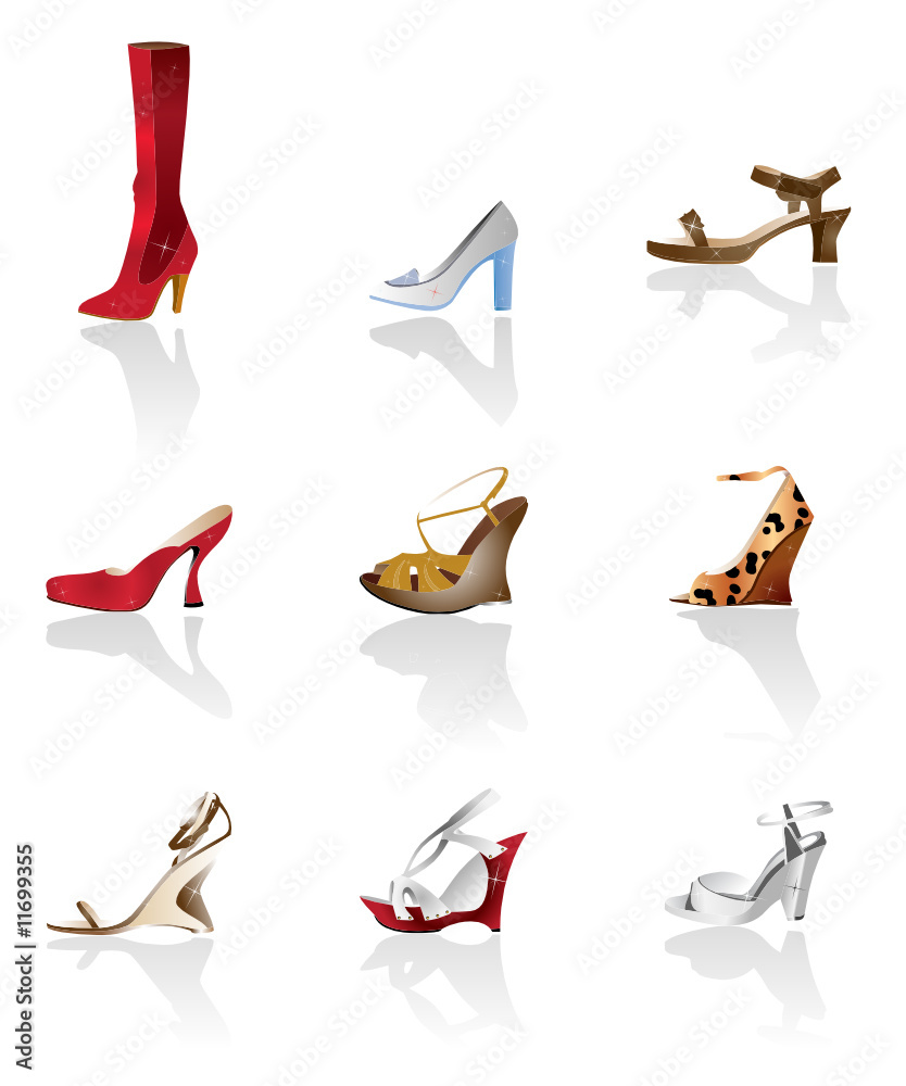 shoe and boot vector