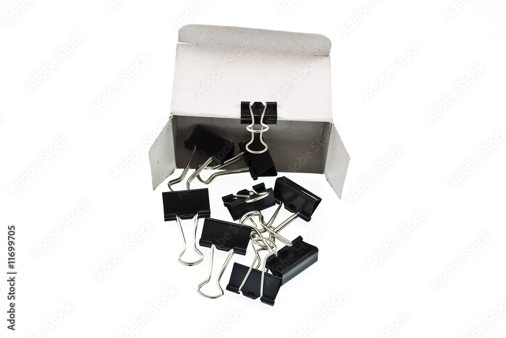 Naklejka premium document clips poured from box