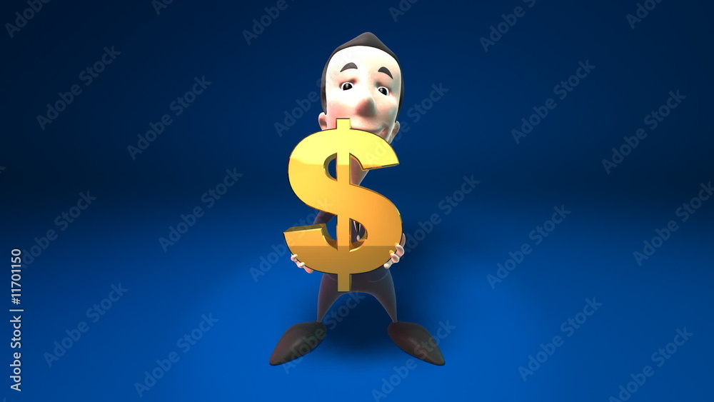 Businessman avec un dollar