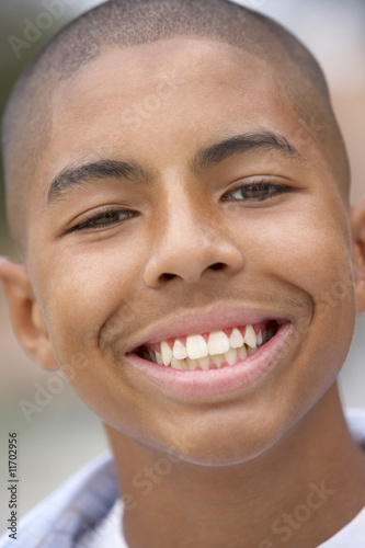 Portrait Of Teenage Boy Smiling photo