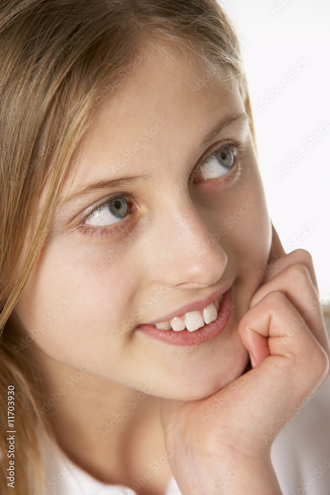 Portrait Of Pre-Teen Girl Smiling Portrait Of Pre-Teen Girl Smiling