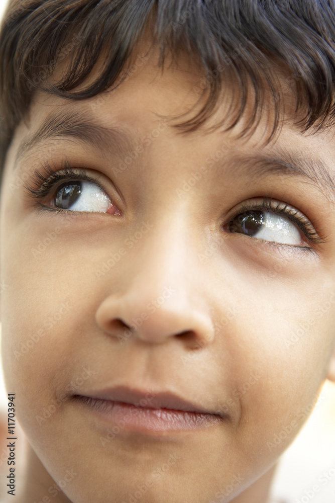 Portrait Of Boy Thinking Portrait Of Boy Thinking