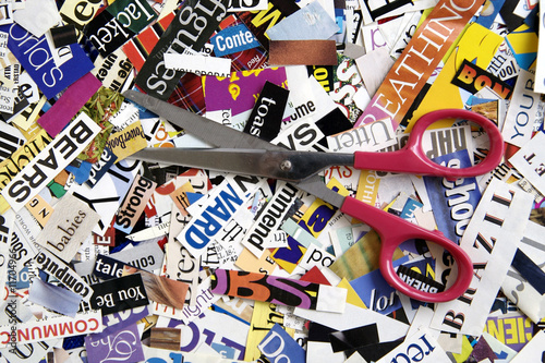 Scissors and Magazine Clippings
