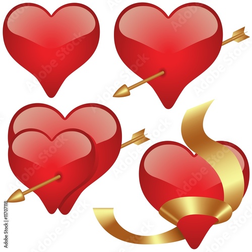 Glass Hearts 2 - hearts set...