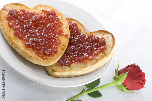 Valentine Toast & Rose 1
