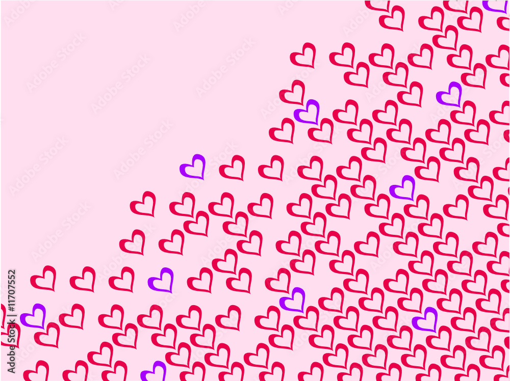 Pink background with hearts Pink background with hearts