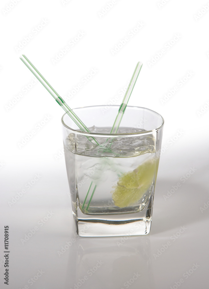 Cocktail with martini and ice Cocktail with martini and ice