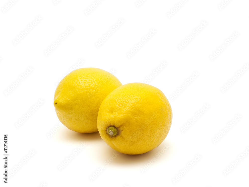 Two lemons on white background Two lemons on white background