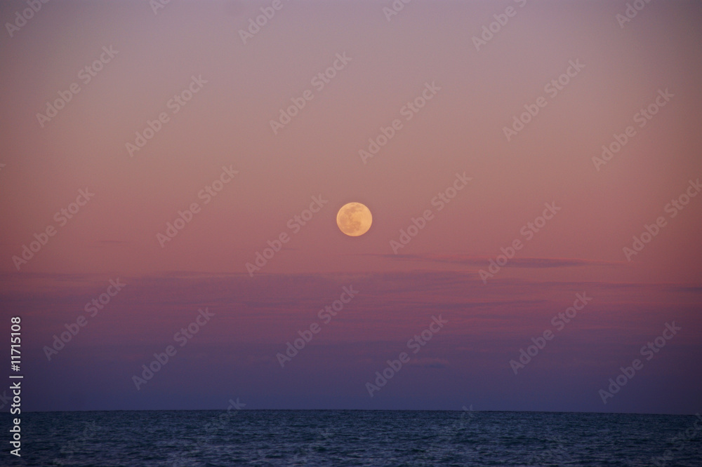 Rising Moon Over Water