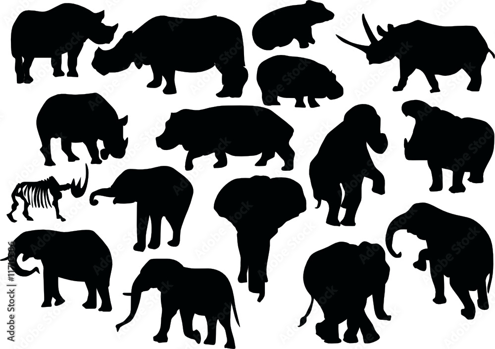 large animal silhouettes