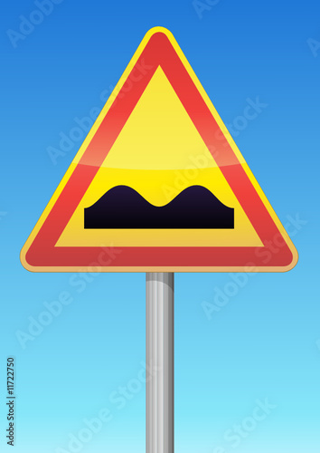 Panneau de danger temporaire dos d'âne