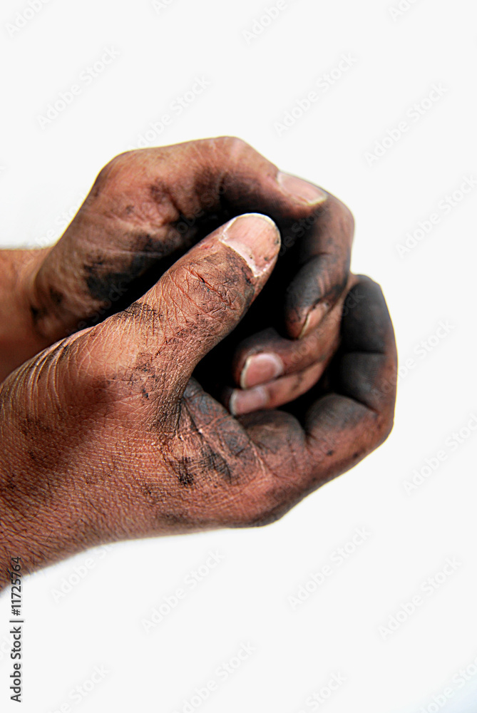 Fototapeta premium schmutzige Hände