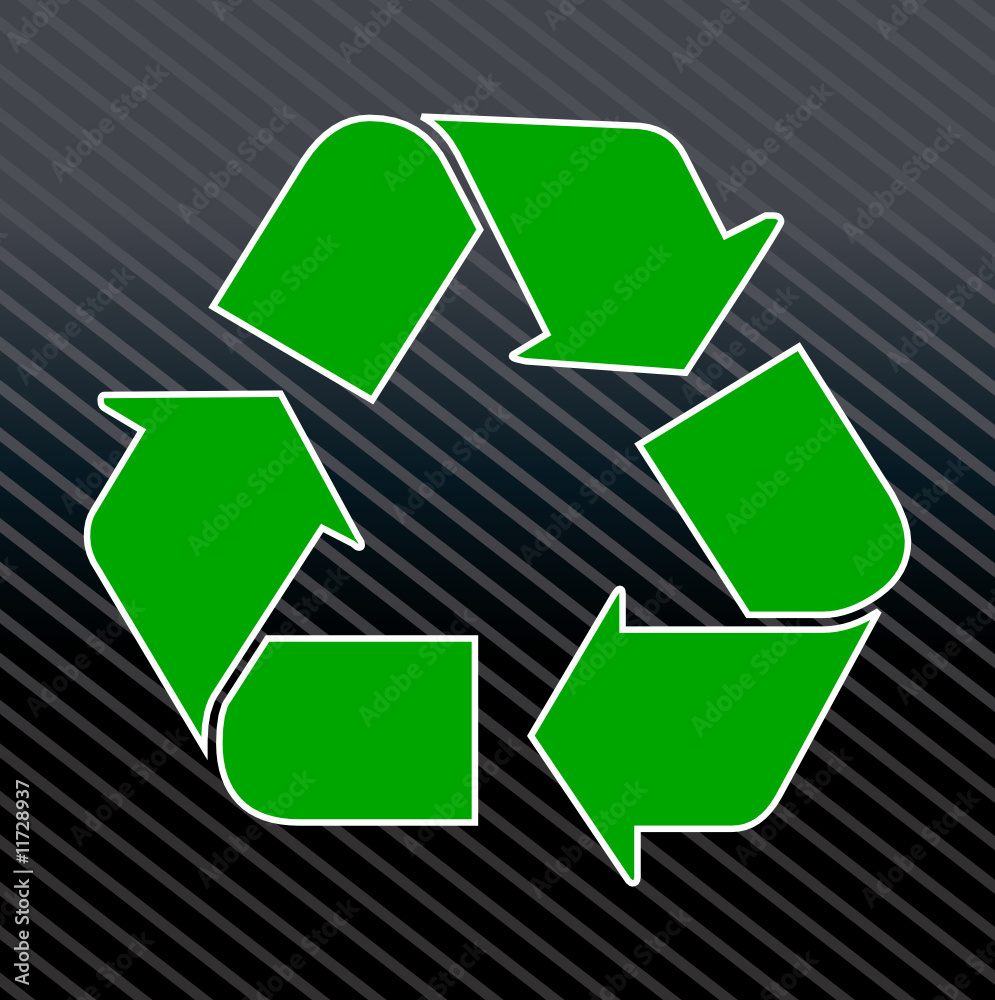 Obraz premium Recycle Symbol on the modern background vector
