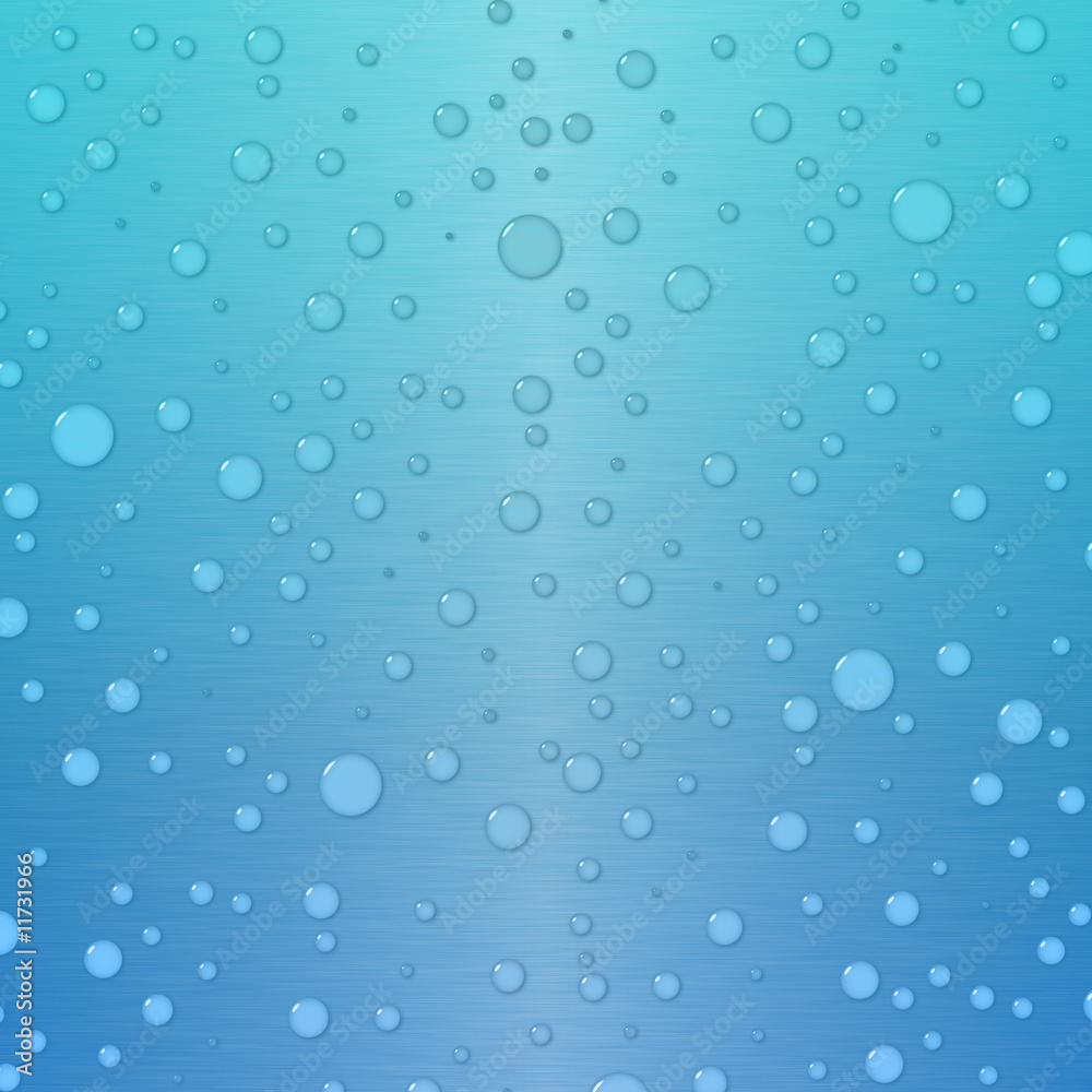 Gradient background in blue and green with waterdrops