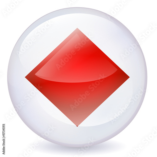 Boule de cristal carreau rouge (ombre)