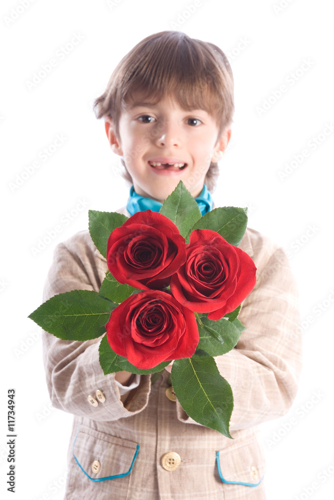 The boy with roses The boy with roses