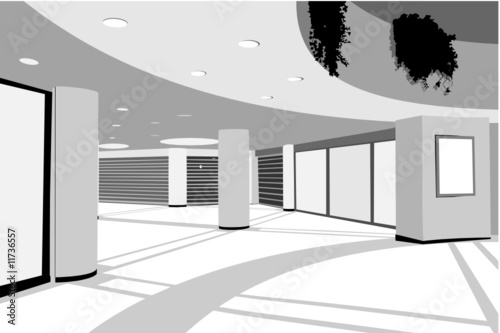 modern enclosed shopping center background