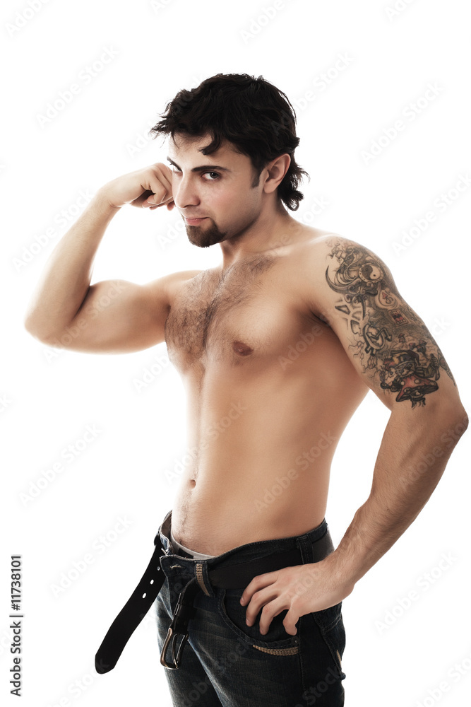 Naklejka premium mans beauty