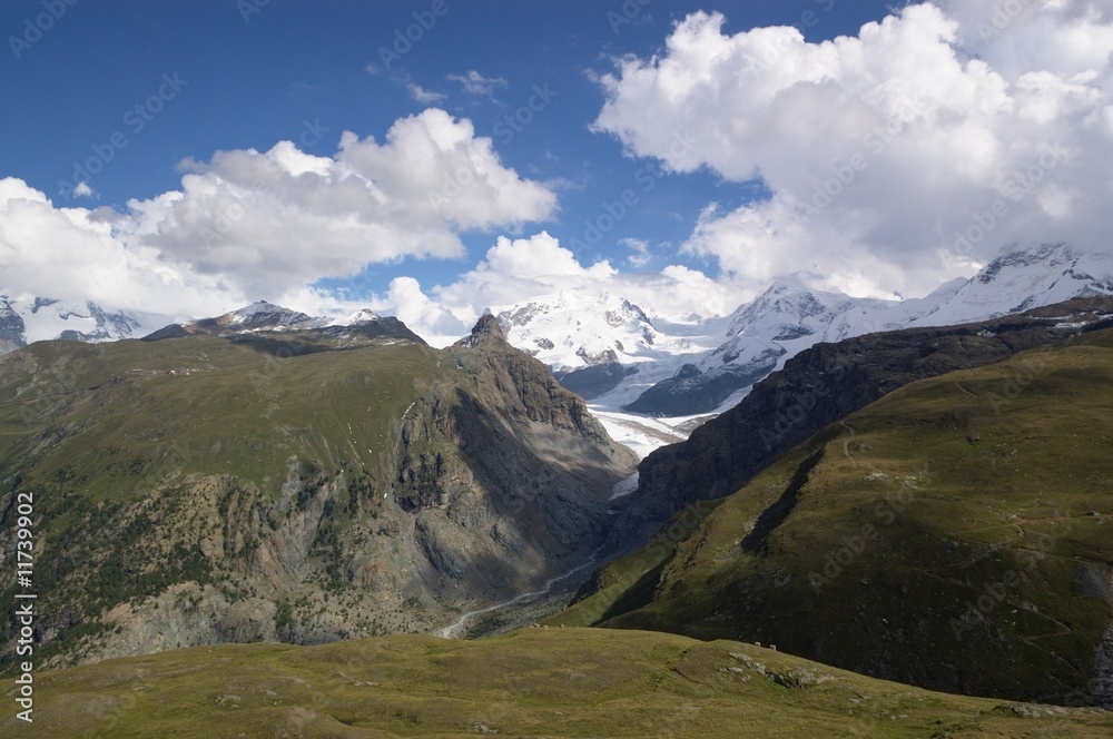 high mountian landscape, Switzerland Alps