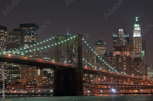 Fototapeta Naklejka Na Ścianę i Meble -  Brooklyn bridge and lower Manhattan