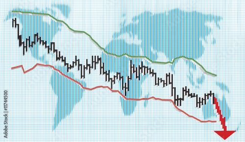 Financial crisis, vector illustration