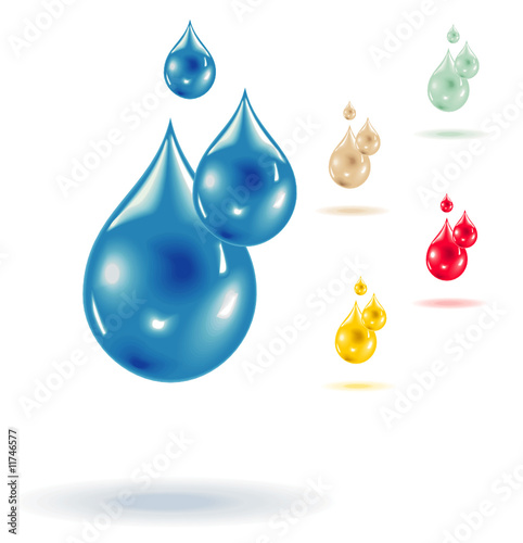 Vector macro waterdrops