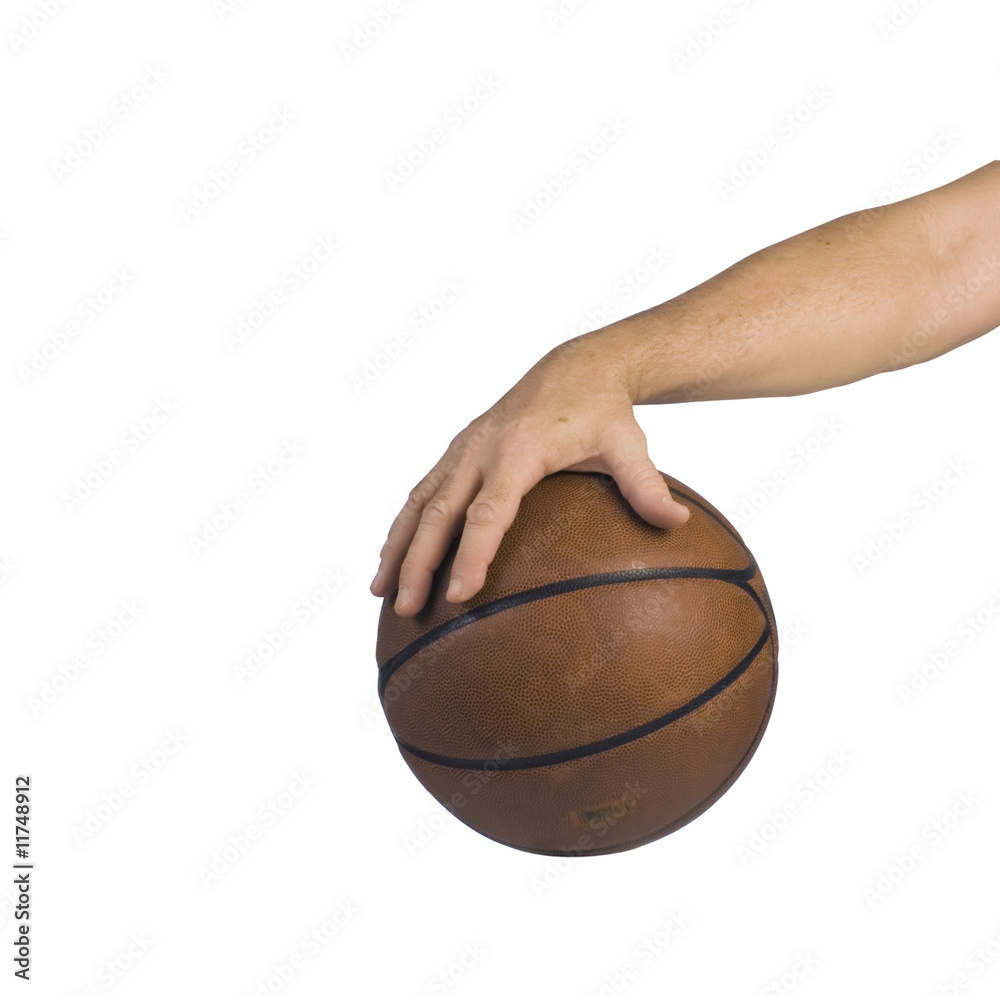 Pulling the basketball in