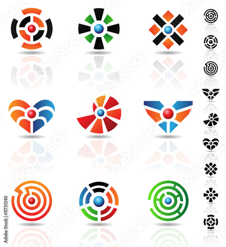 abstract geometrical shapes and graphic design elements