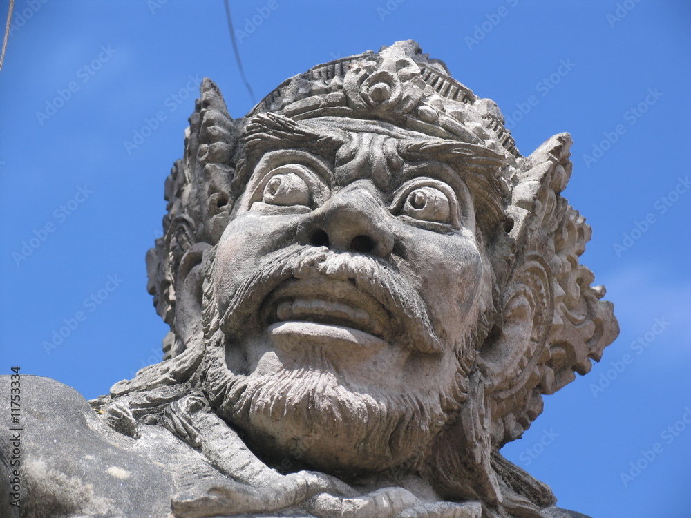 Sculpture d'un Dieu à Bali