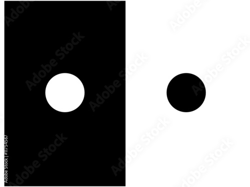 Trompe l'oeil : Le cercle noir semble plus petit que le blanc