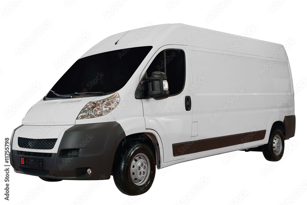 long transport van isolated