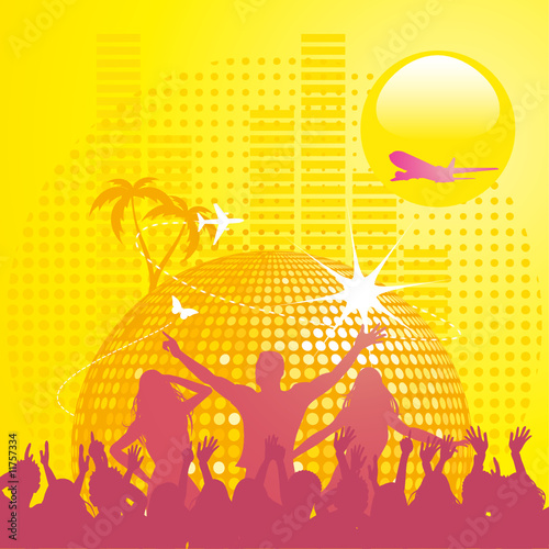 abstract summer party