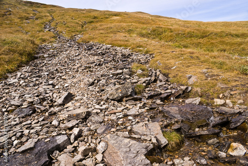 Stone path on slope © Boris A