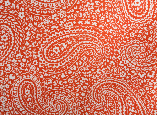 Paisley Cotton Fabric Background Pattern