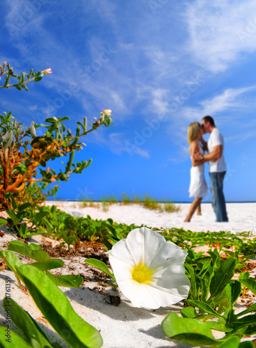 Romantic moment on Beach photo