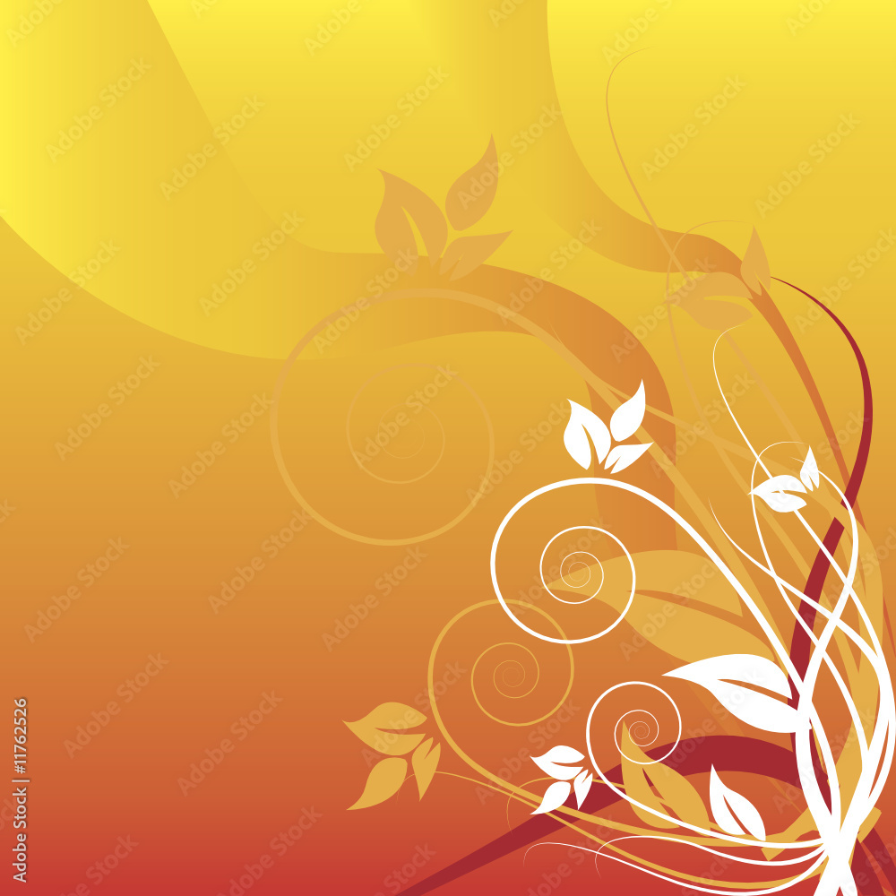 Floral background orange Floral background orange