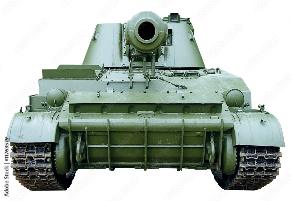 isolated self-propelled armored artillery howitzer