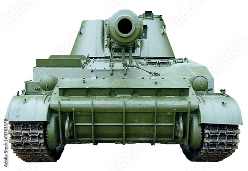 isolated self-propelled armored artillery howitzer