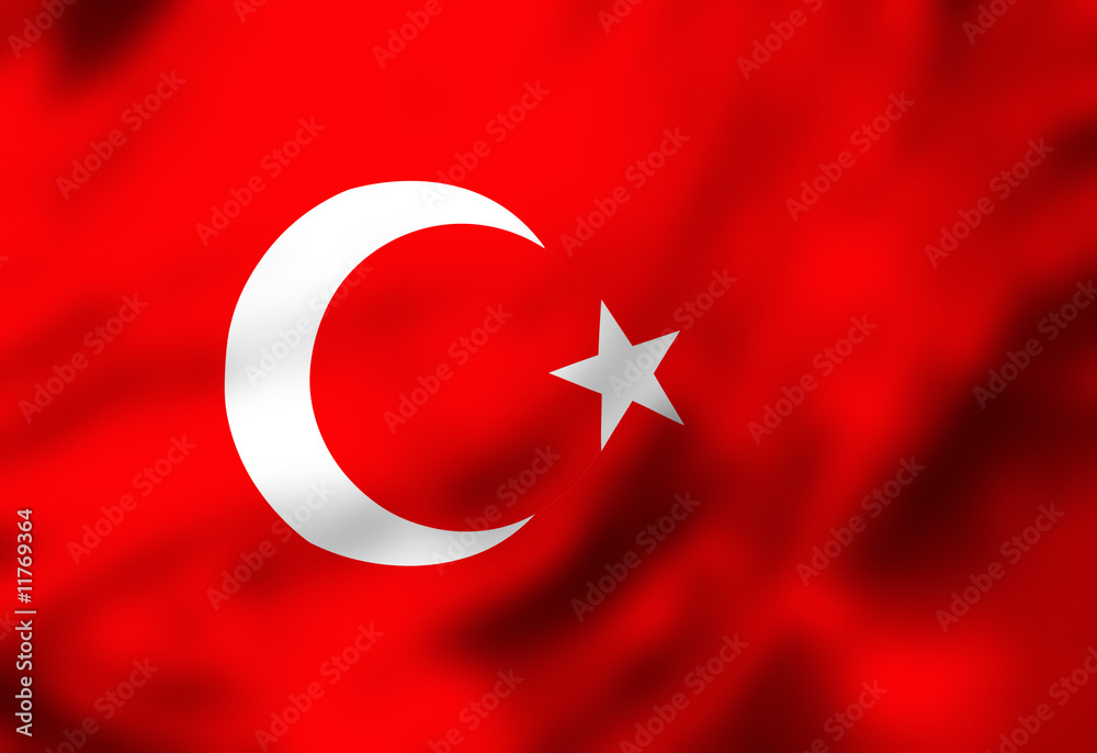 Obraz premium Turkish flag