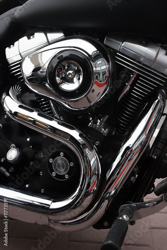 bike engine closeup