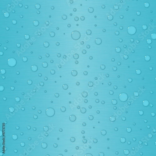 Gradient background in bright blue with waterdrops