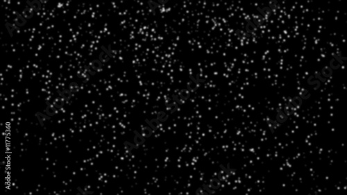 Loopable Snowing Animation. Isolated on black
