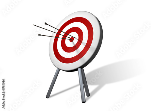 Target on white background photo