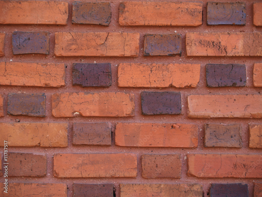 Obraz premium Close-up Red and Brown Duo-Sized Brick Wall