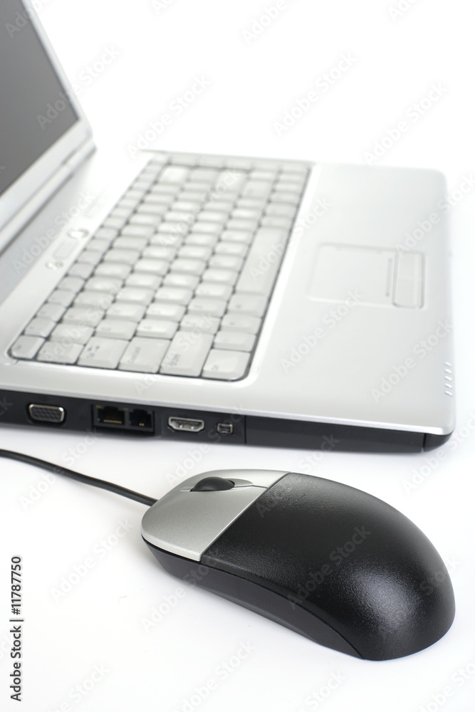 Laptop computer over the white background Laptop computer over the white background